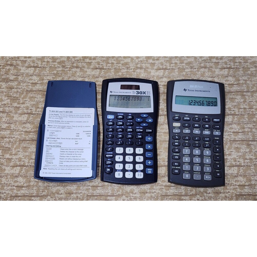 Texas Instruments Ti-30x II s And BA II Plus